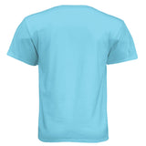 Apparently Cosmic-Tee — Tahiti Blue graphic tee, back view