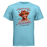 Apparently Cosmic-Tee — Tahiti Blue graphic tee, front view