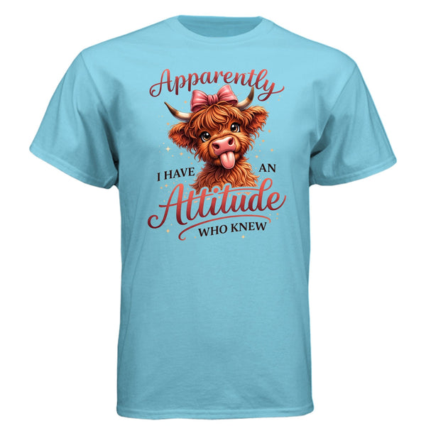 Apparently Cosmic-Tee — Tahiti Blue graphic tee, front view