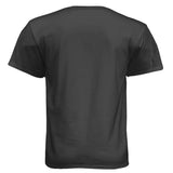 Blue Lotus Cosmic-Tee — Black graphic tee, back view