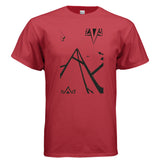 Frames Cosmic-Tee — Red graphic tee, front view