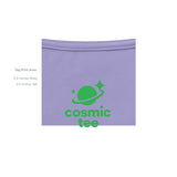 Frames Cosmic-Tee — Violet graphic tee, inside tag detail