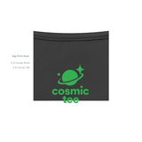 Providence Cosmic-Tee — Black graphic tee, inside tag detail